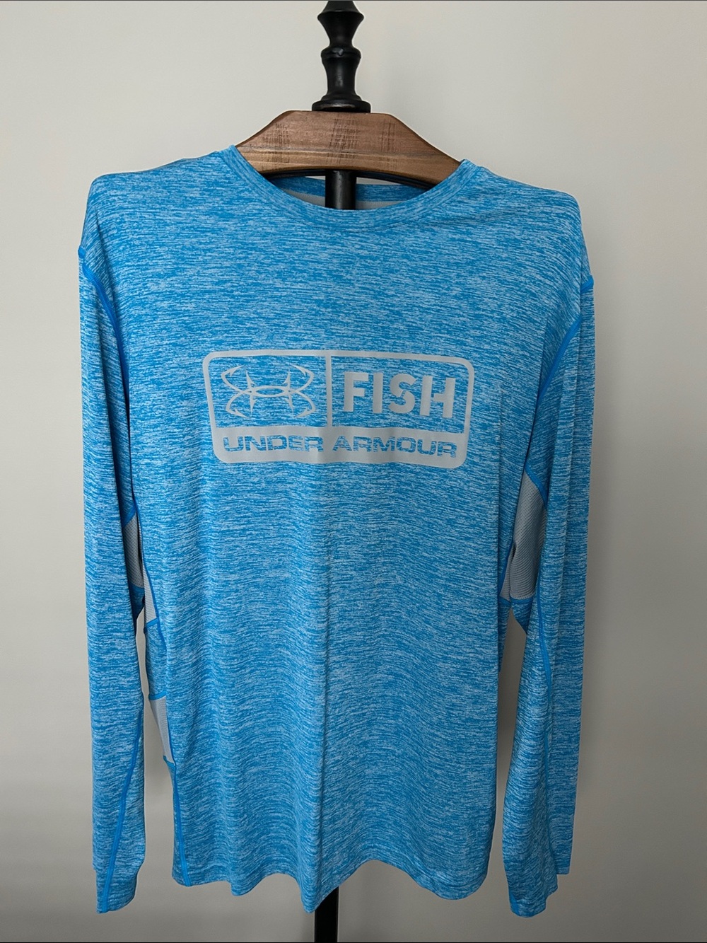 Under Armour Blue Heather Long-Sleeve Fish Performance Shirt